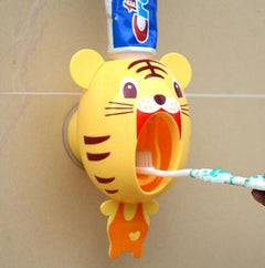 Toothpaste Dispenser and Cartoon Toothbrush Holder