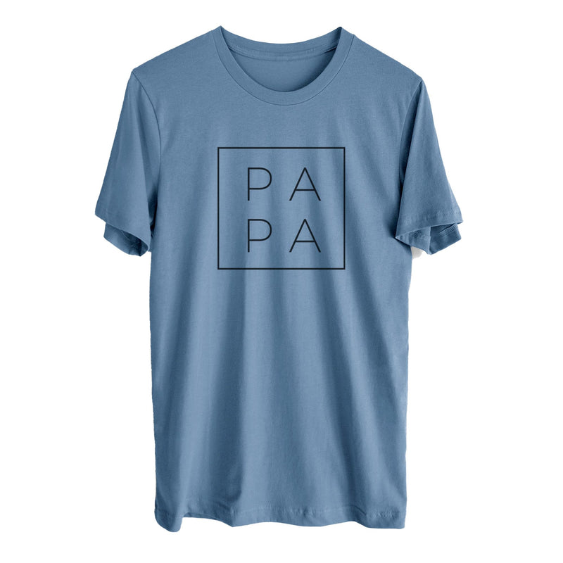 Inkopious - Papa Dad Grandpa Shirt Unisex Crewneck Shirts - Dad Gift for Fathers Day - Cool Dad Blue Colored Dad Shirts Steel Blue Medium